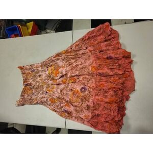 LANZ Dress Smocked Floral Print Sundress Summer Casual Womens Size Unspecified